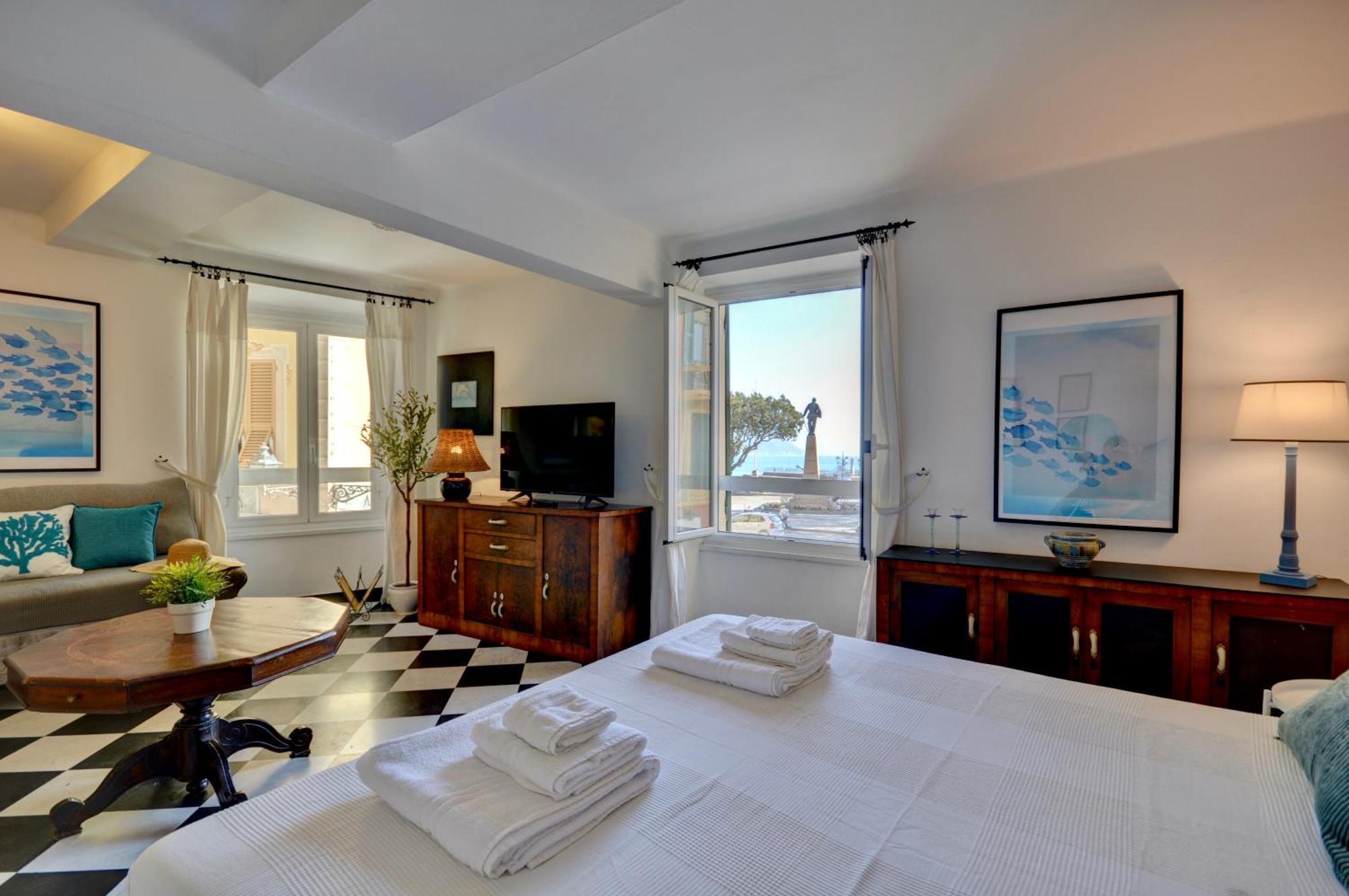 דירות סנטה מרגריטה ליגורה Balcony Sea View מראה חיצוני תמונה